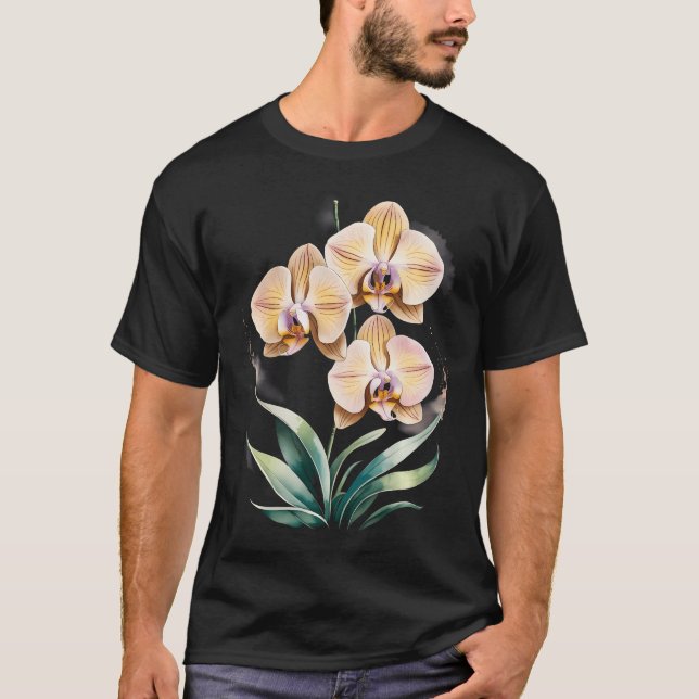Camiseta Flor de Orquídea Amarela (Frente)