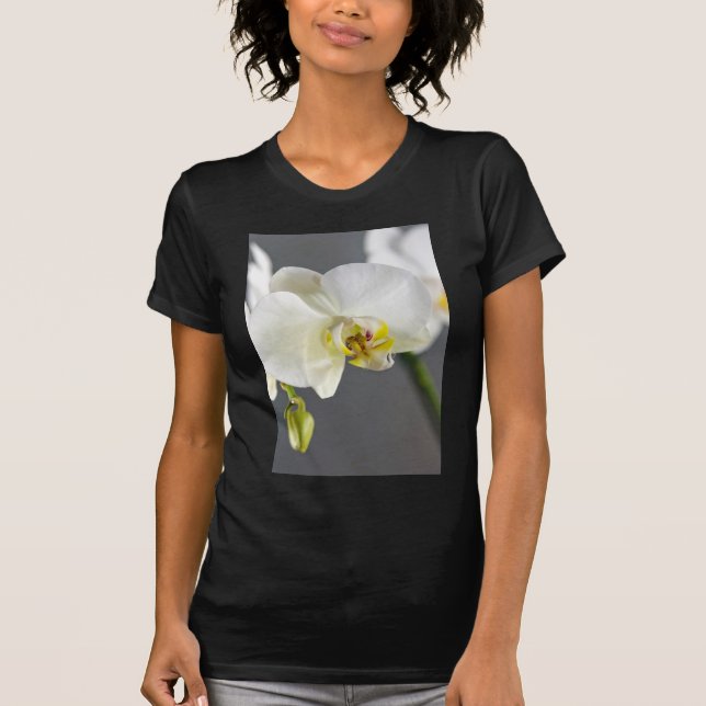 Camiseta Flor de Orquídea Branca (Frente)