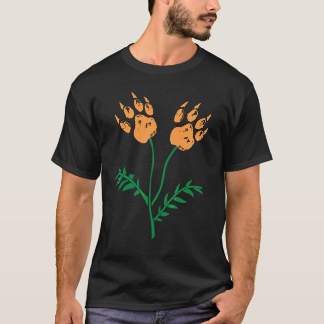 Camiseta Flor de Pata de Gato Flores de Gato  1 (Frente)