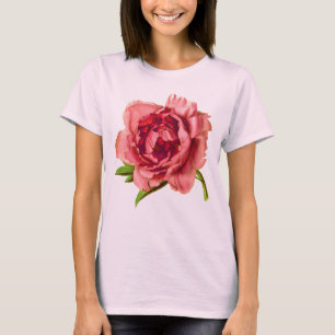 Camiseta Flor-de-Peonia Rosa-Rosa-Grande