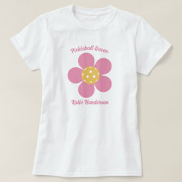 Camiseta Flor de Pickleball do Retro Mod 70s Personalizado