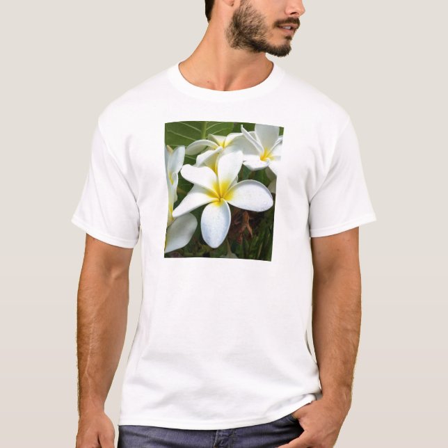 Camiseta Flor de Plumeria White Hawaii (Frente)