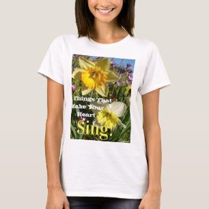 Camiseta Flor De Primavera Daffodil De Cotação Inspiracio
