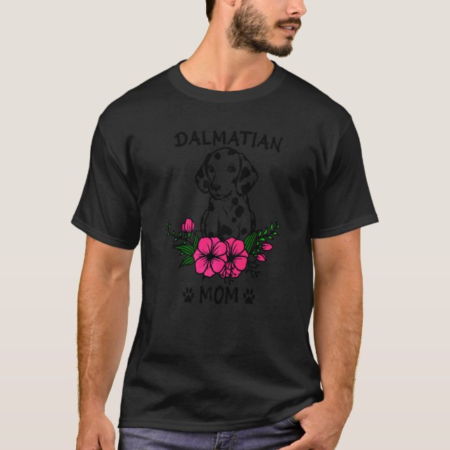 Camiseta Flor de Primavera de Cães Dalmacianos (Frente)