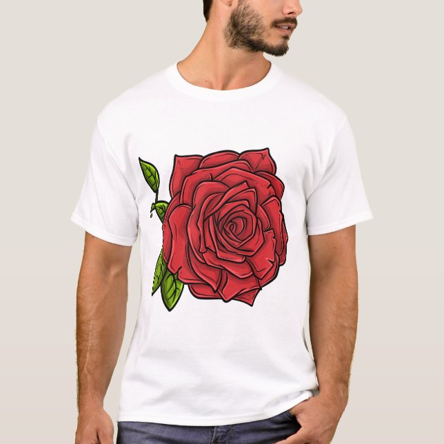Camiseta Flor de Rosa (Frente)