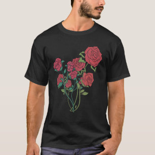 Camiseta Flor de Rosa de Jardim Botânico Flores de Flor de