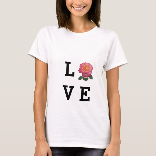 Camiseta Flor de Rosa do Amor (Frente)