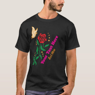 Camiseta Flor de Rosa Romântica – Obra de Arte Floral Atemp