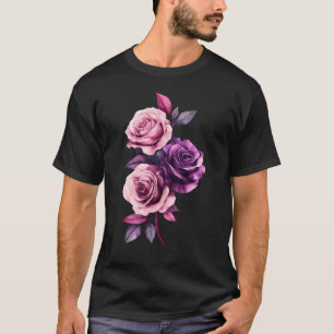 Camiseta Flor de Rosa Rosa Botânico Jardim Flor Rosa Rosa
