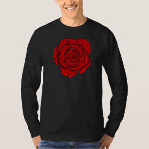 Camiseta Flor de Rosas vermelhas Bonitas