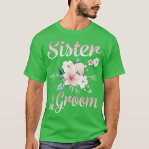 Camiseta Flor de Seta Feliz Irmã do Noivo Noiva Marido
