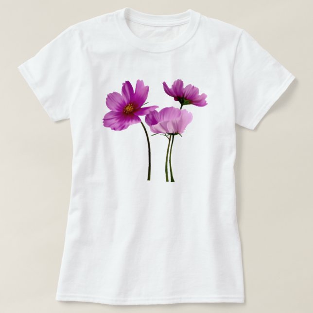 Camiseta Flor de T-Shirt feminino (Frente do Design)