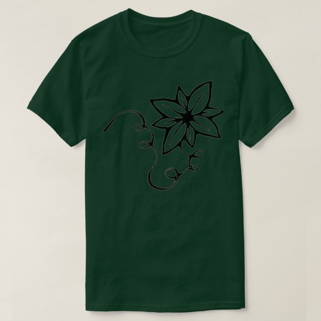 Camiseta Flor de tinta (Frente do Design)