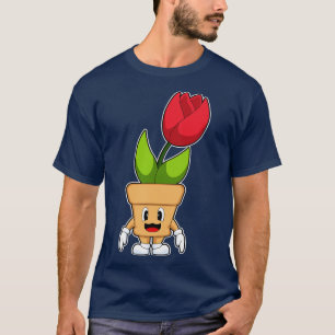Camiseta Flor de Tulipas do pote