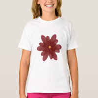 Flor de Veludo Vermelho Elegante em Preto | Floral