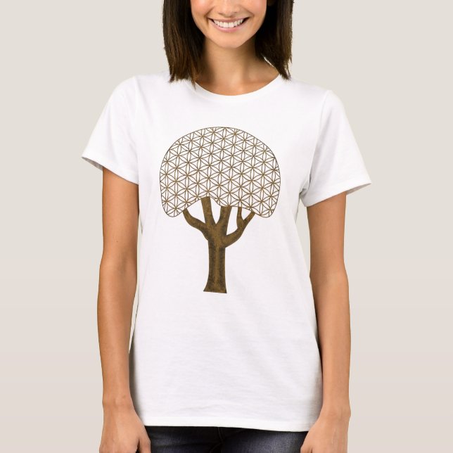 Camiseta Flor de Vida ÁRVORE da Vida (Frente)