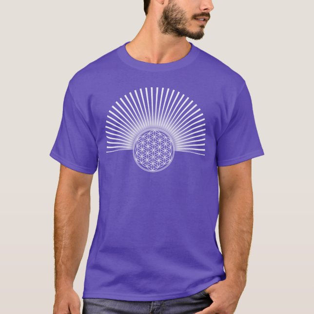 Camiseta Flor de vida / Blume des Lebens - branco plano (Frente)