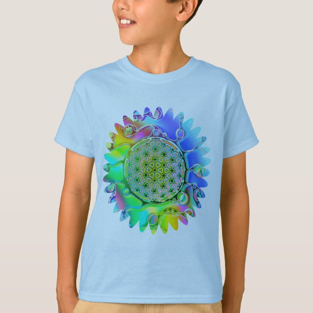 Camiseta Flor De Vida - Flor Geométrico 5 (Frente)