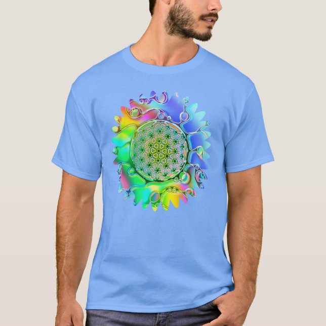 Camiseta Flor De Vida - Flor Geométrico 5 (Frente)