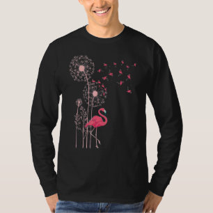 Camiseta Flor Dente-de-leão Exótico Animal Tropical Pássaro