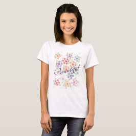 Camiseta Flor Desenhada Feminina