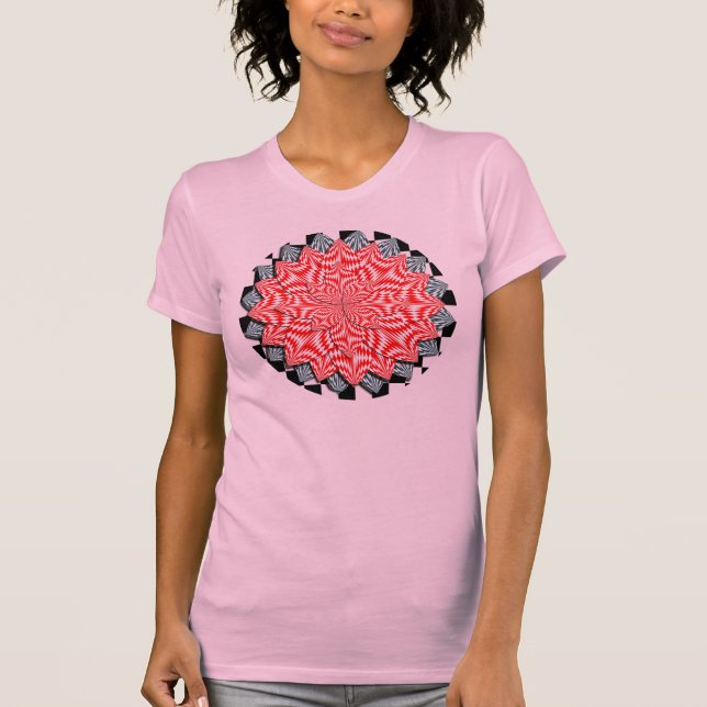 Camiseta Flor digital por Kenneth Yoncich (Frente)
