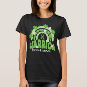 Camiseta flor do arco-íris câncer de figado