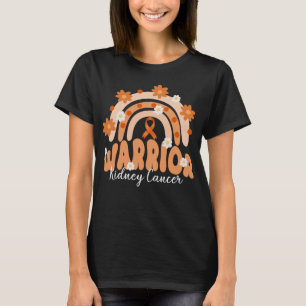 Camiseta flor do arco-íris câncer de rim