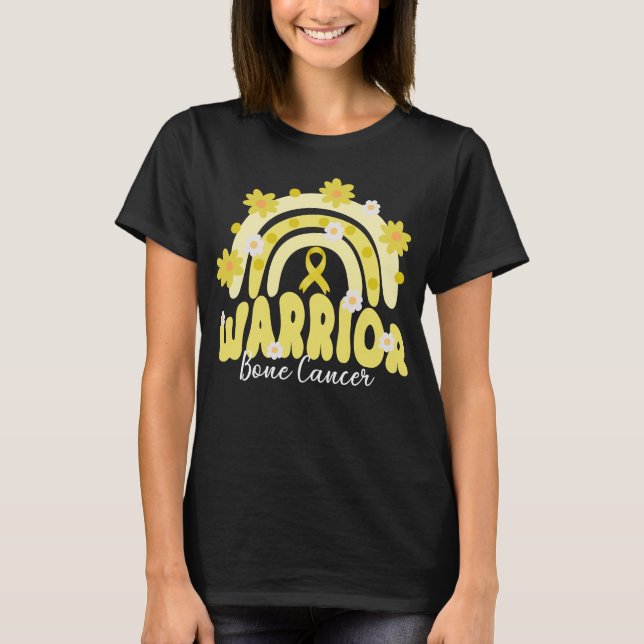 Camiseta flor do arco-íris de cancer do bosque (Frente)