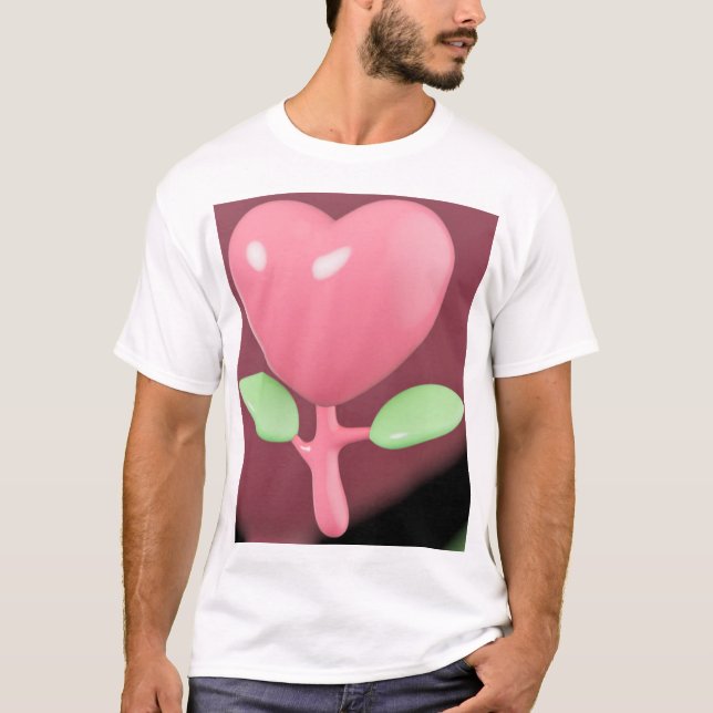 Camiseta Flor do Coração Amor. (Frente)
