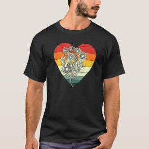 Camiseta Flor do Jardim Botânico Flores Brilhantes Retro Ca