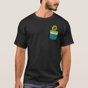 Camiseta Flor do Jardim Girassol Amarelo Estética Bolsilho