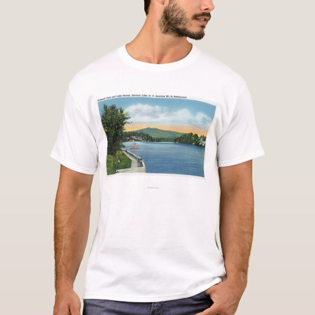 Camiseta Flor do lago, Scarface Mt na distância (Frente)