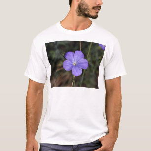 Camiseta Flor do linho constante ou azul