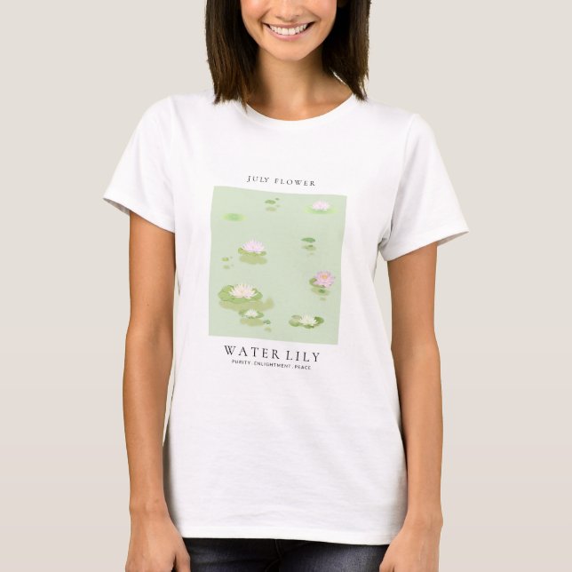 Camiseta Flor do Mês de Nascimento de Julho (Frente)