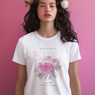 Camiseta Flor do Mês de Nascimento de Junho