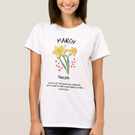 Camiseta Flor do Mês de Nascimento MARÇO Narciso Cristão