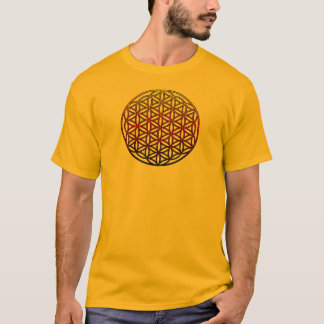 Camiseta Flor do símbolo sagrado da geometria da vida - 1