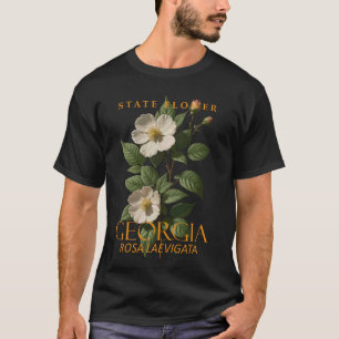 Camiseta Flor do Território da Geórgia A Rosa laevigata