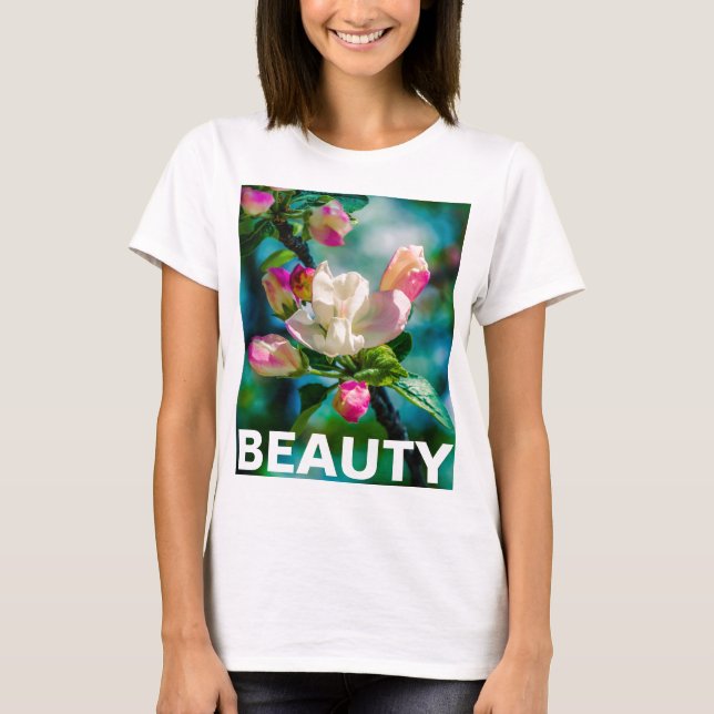 Camiseta Flor e botões de maçarico (Frente)
