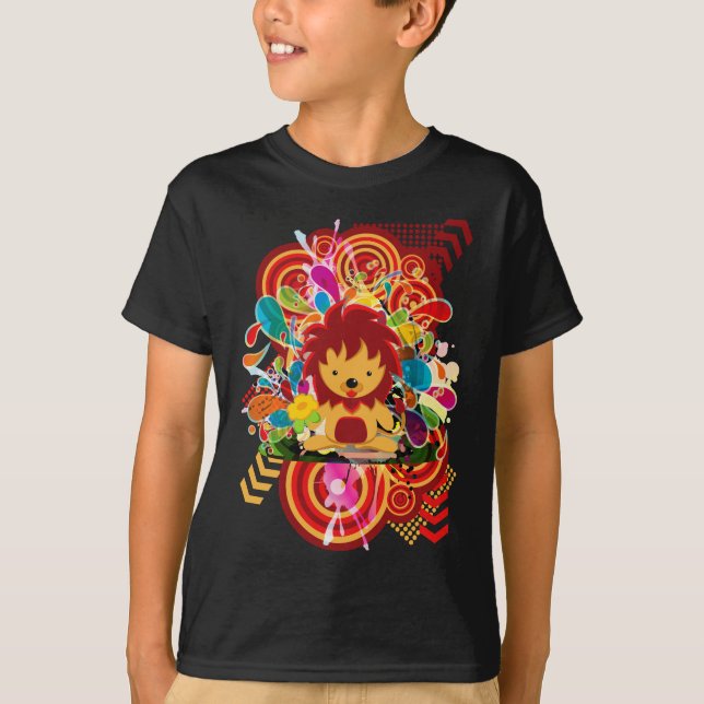 Camiseta Flor e leão (Frente)