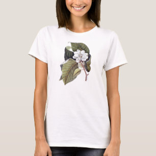 Camiseta Flor Elegante da Magnésia Branca do Sul
