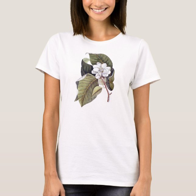 Camiseta Flor Elegante da Magnésia Branca do Sul (Frente)