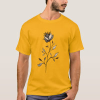 Flor Elegante Em Amarelo E Cinza