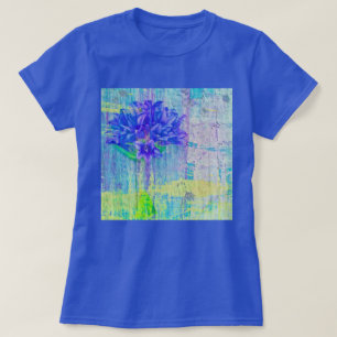 Camiseta Flor em Violeta Azul