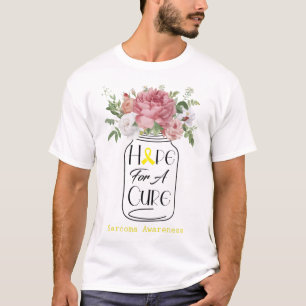 Camiseta Flor Esperança Por Uma Cura Conscientização do Sar