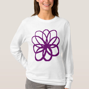 Camiseta Flor espontânea - ameixa