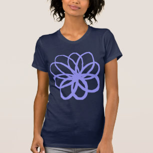 Camiseta Flor espontânea - azul Pastel