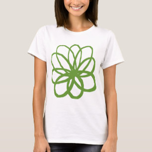 Camiseta Flor espontânea - verde do abacate