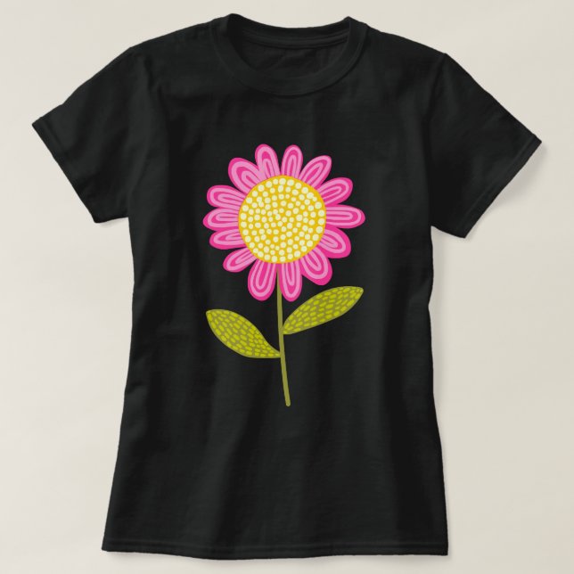 Camiseta Flor Estilizado (Frente do Design)